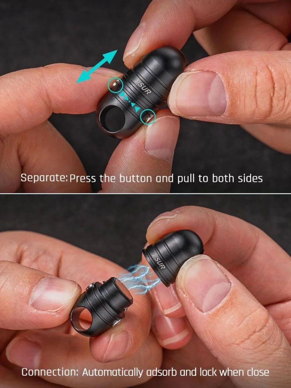Magnetic Quick Release Keychain Holder | Detachable Key Rings for Easy Access